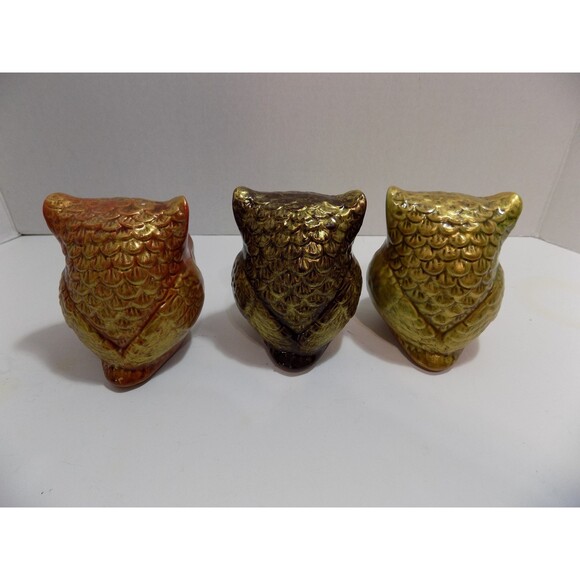 NEW Good Luck Owls Figurines Sculpture - Picture 3 of 4